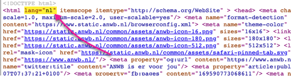 check site language